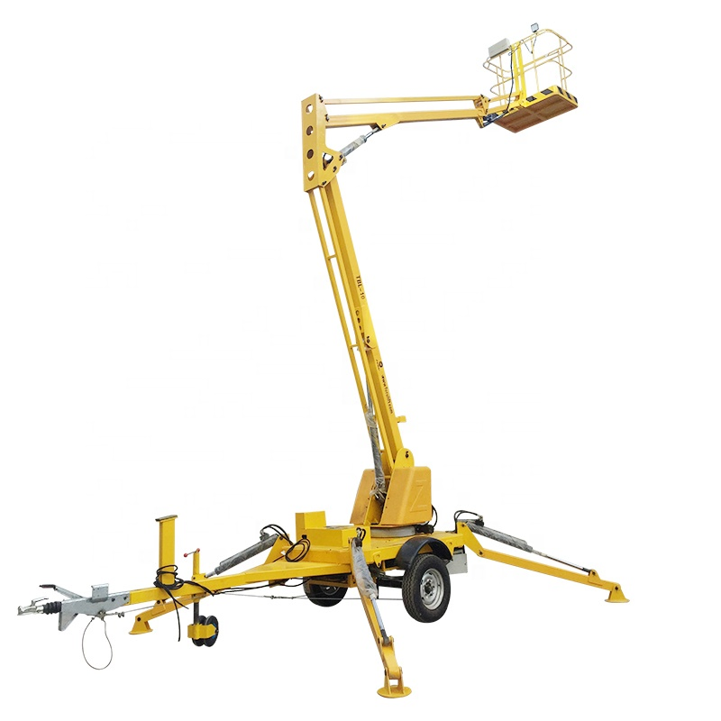 China 8-20m 200kg Height Diesel Trailer Boom Lift Articulating Boom Lift