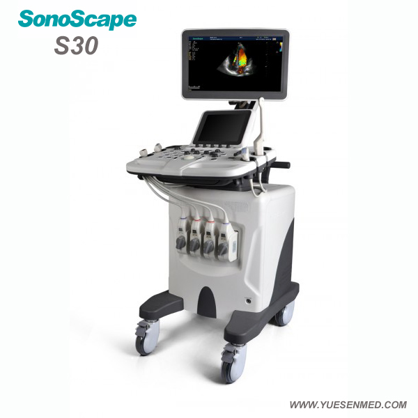 Hospital Medical Sosonoscape S30 3/4D Color Doppler Trolley Mobile Ultrasound Machine
