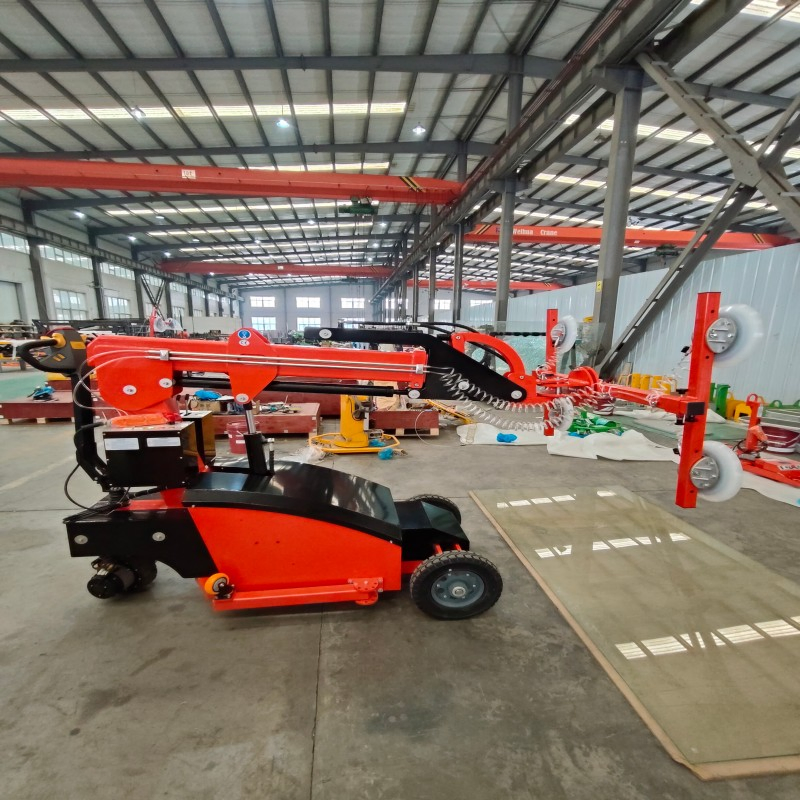 Compact Glass Suction Handling Cart, Space-Saving Solution for Workshop Glass Transfer