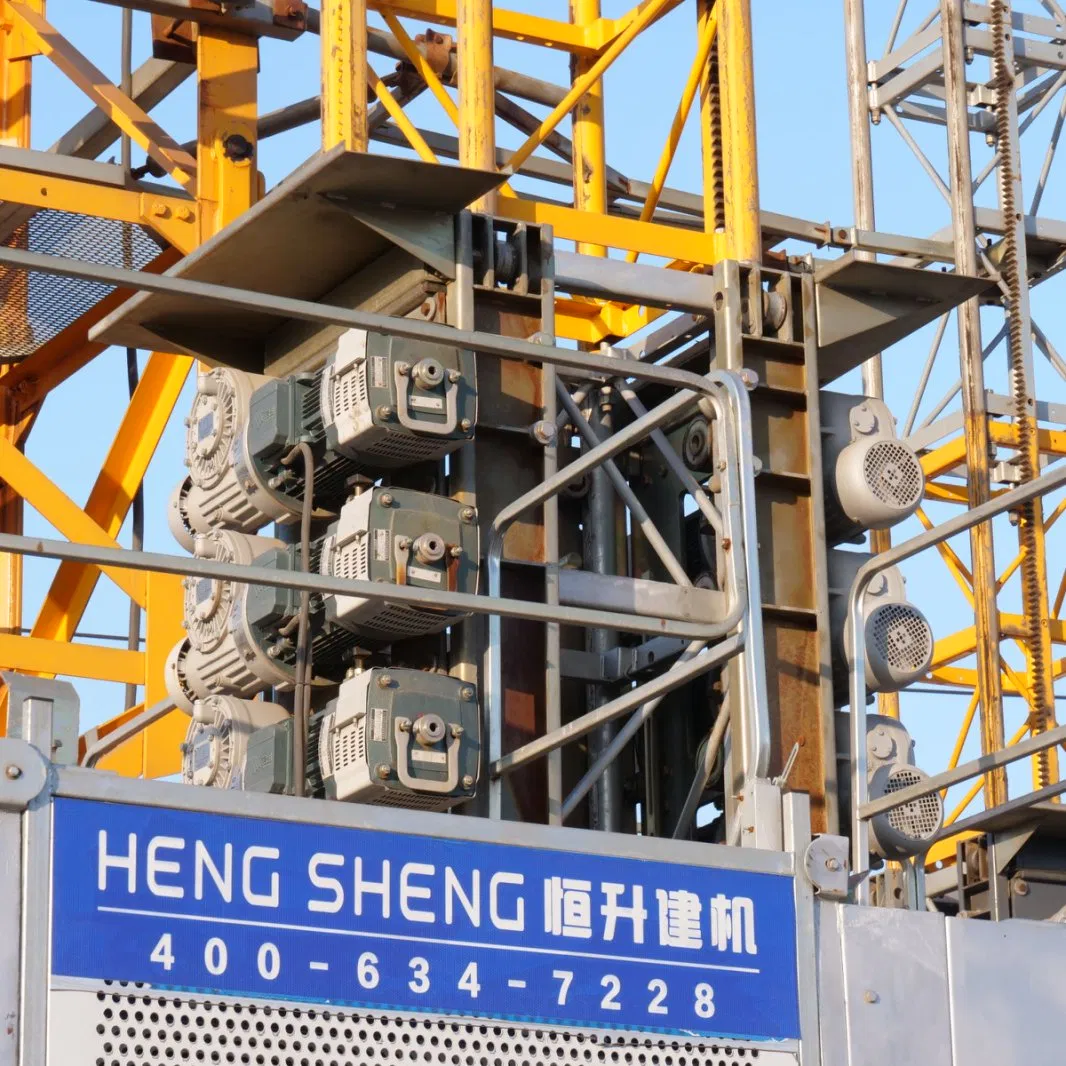 Twin Cage Construction Site Elevator 0-50 M/Min Sc200/200 2 Ton Lifting Equipment