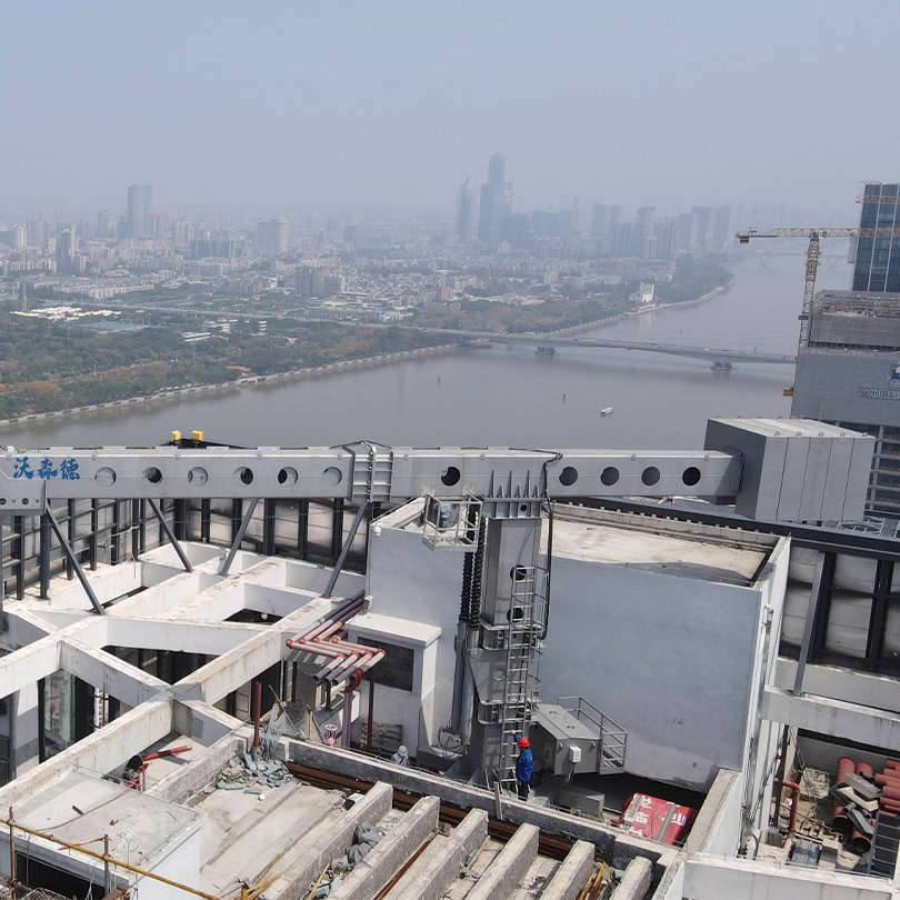 Professional Grade Electric Building Maintenance System /Telescopic Boom with Jacking Cylinder Luffing