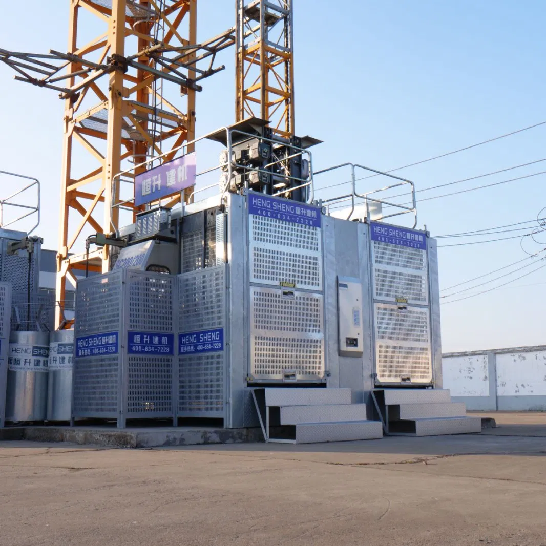 Construction Site Lifting Equipment 0-46 M/Min Sc200/200 2 Ton High Stability