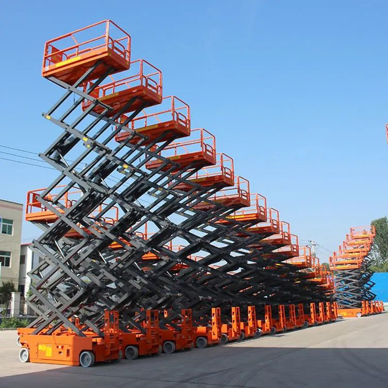 Self-Propelled Scissor Lift 8m 10m 11m 12m Electric Lift Platform Working Lifting Height 13.8m for Sale