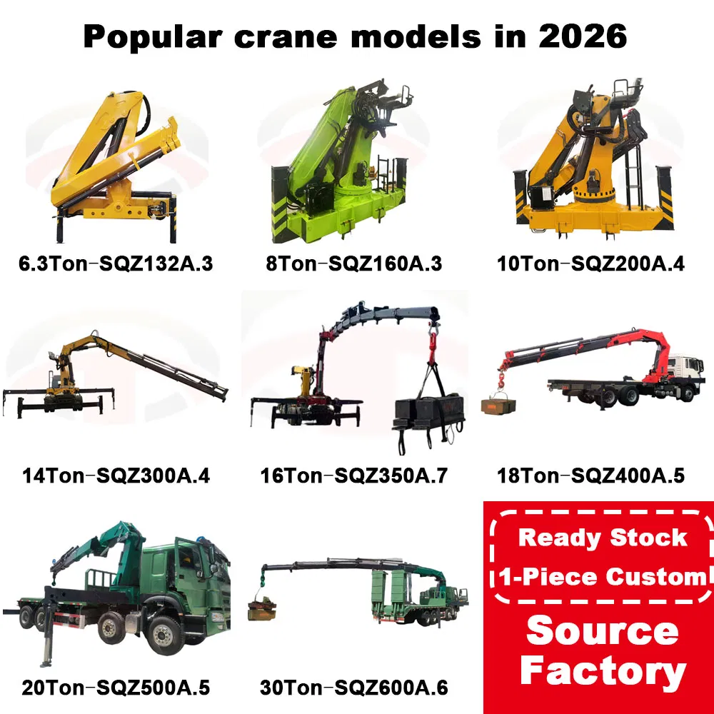 for Sale 3.2 Ton Telescopic Stiff Boom Truck Mounted Crane for Construction Site Lifting Equipment