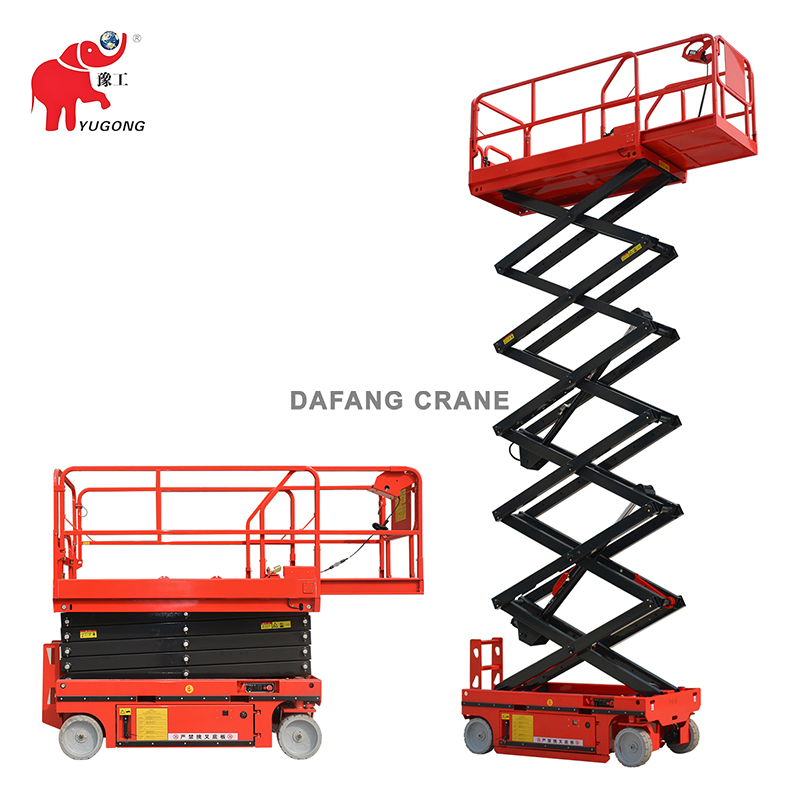 Precise Lifting Sturdy Aluminum Alloy 200 300 400 500 Kg Logistics Warehouse High-Altitude Handling Self-Propelled Scissor Lift Platform