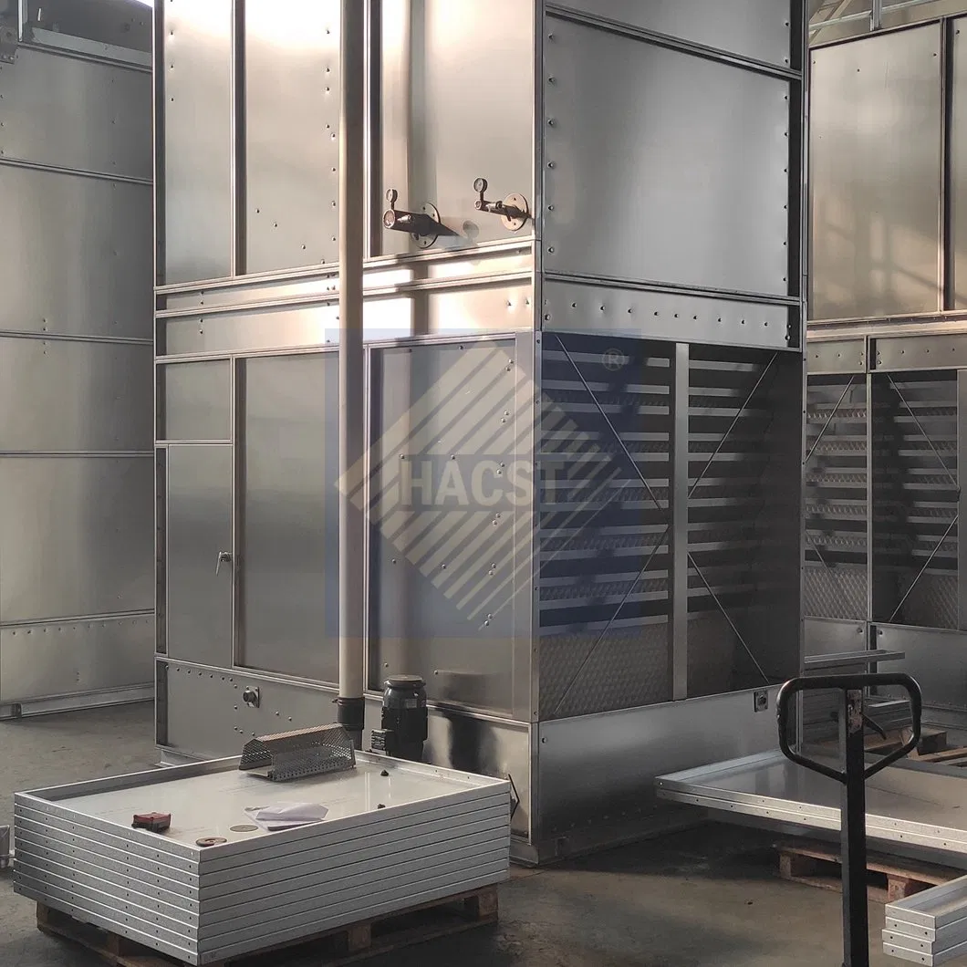 Closed Loop Cross Flow 60cbm Stainless Steel Coil Evaporative Water Cooling Tower System
