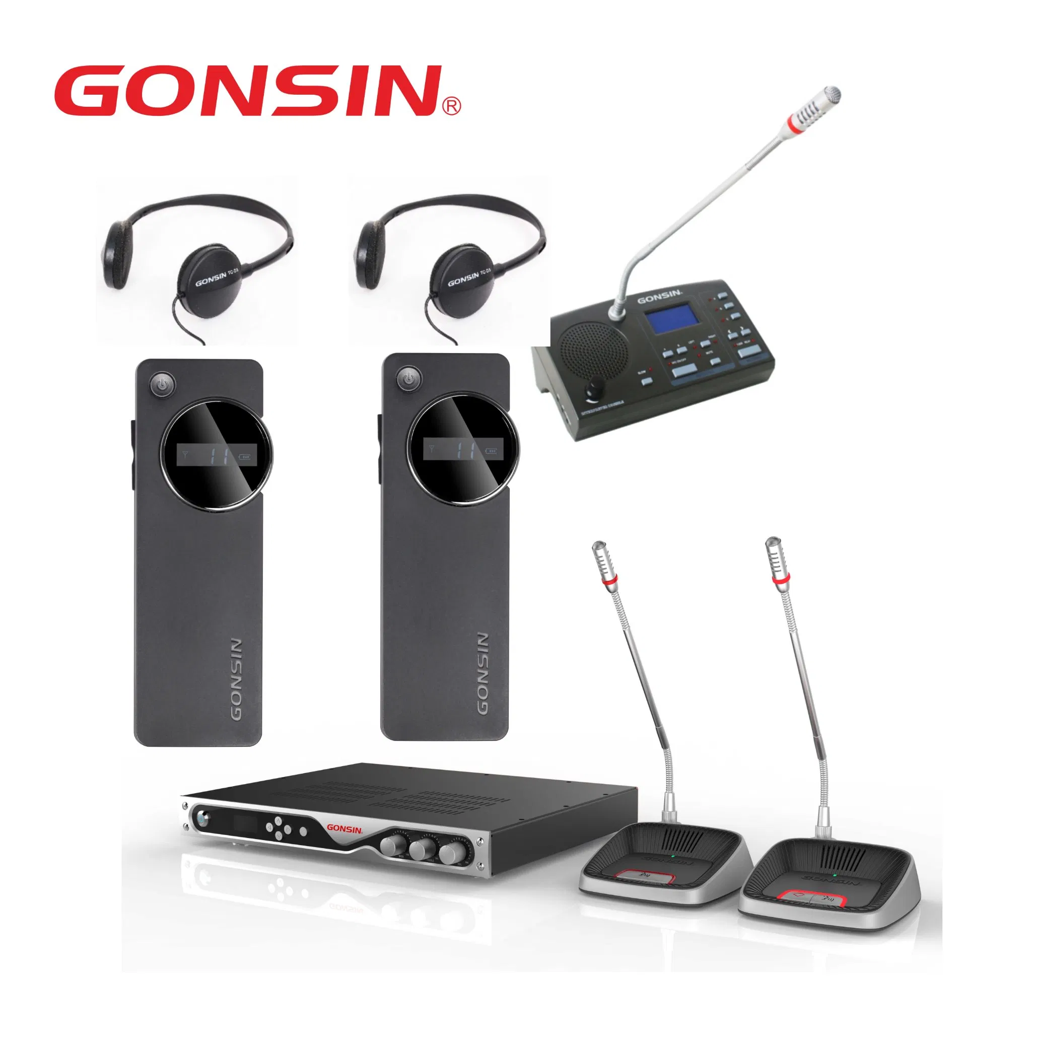 Onsin Interpreting Conference System Simultaneous Interpreter Audio CD Level Sound Headphones-Interpreters Portable Equipment