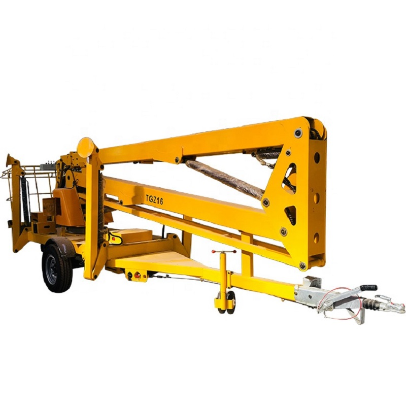 12m 200kg Battery Powered Trailer Mount Articulating Boom Lift