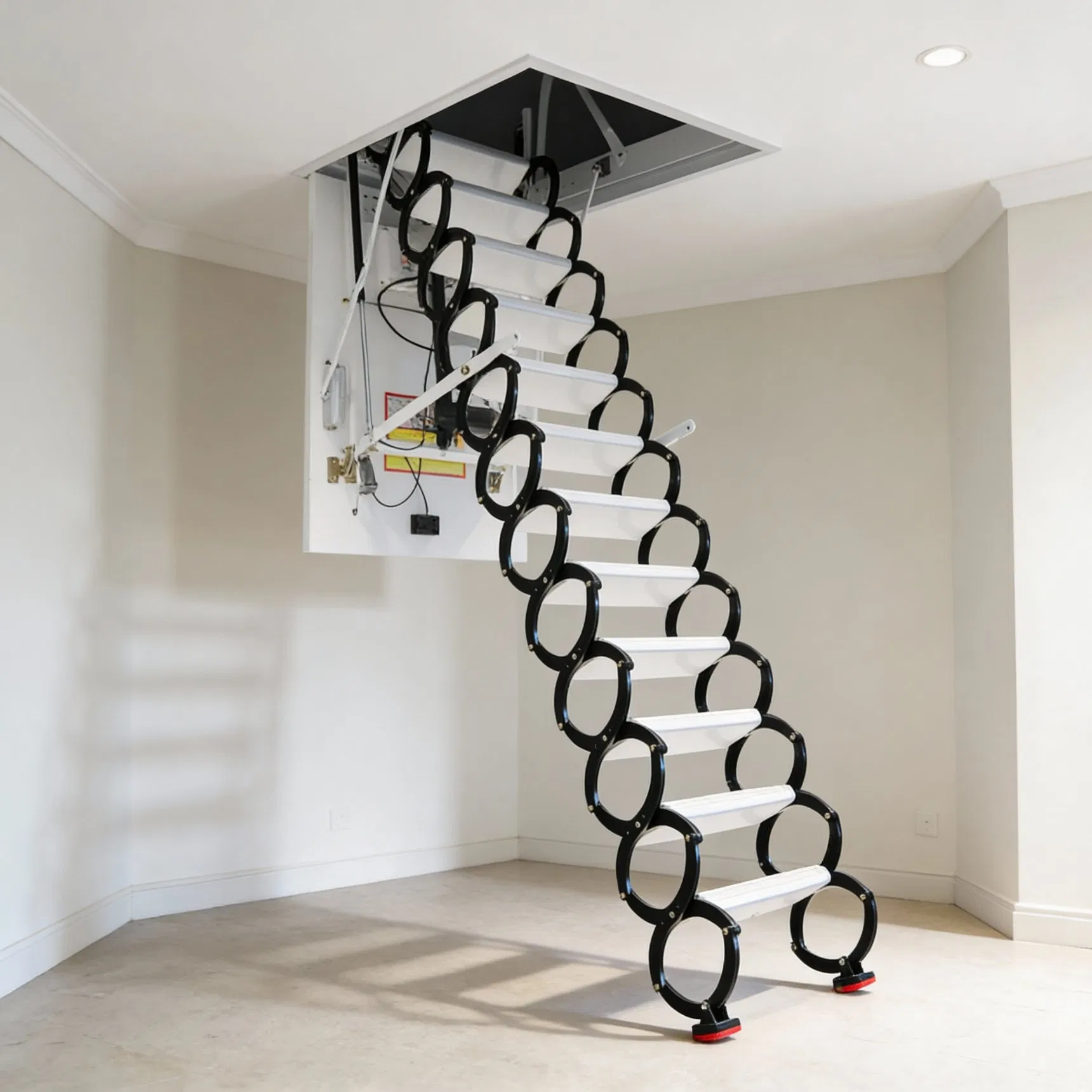 Electric Telescopic Stair System for Easy Attic Access