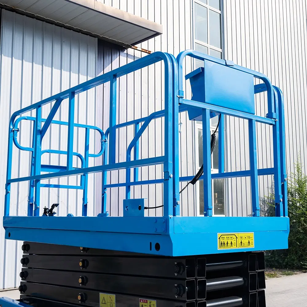 Powerful 7m Electric Motor Mobile Hydraulic Scissor Lift Platform for Elevated Work Personnel