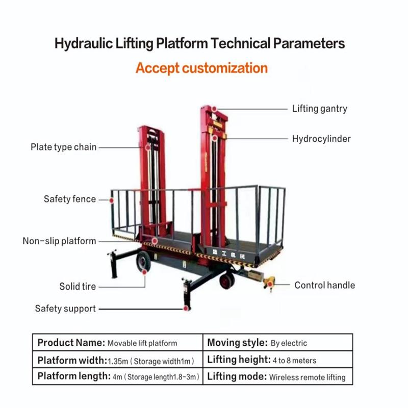 Hydraulic Elevator Platform Caffolding Lifting Crane Equipment