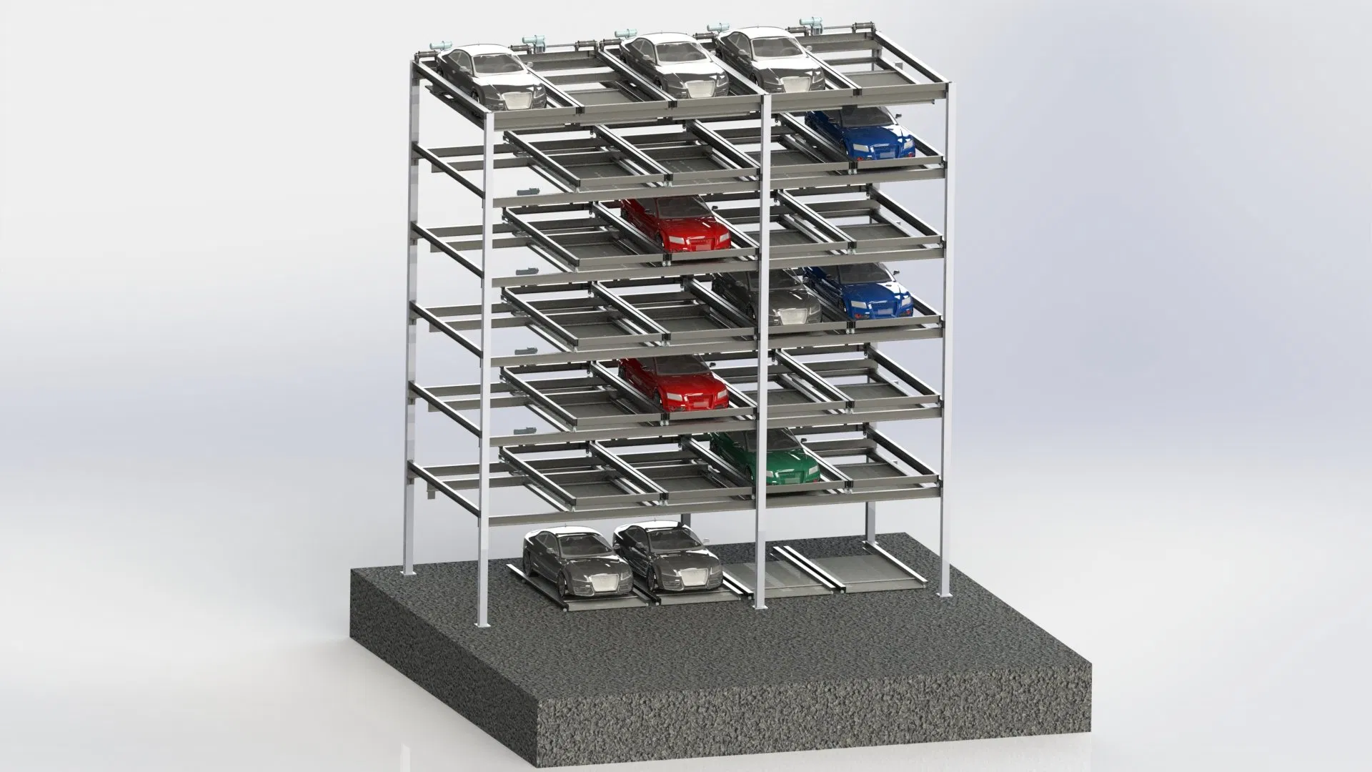 6 Floor Sedan SUV Smart Psh Puzzle Parking System