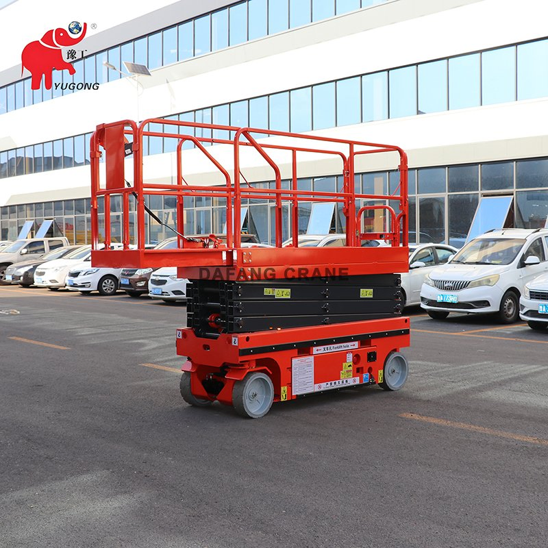 Precise Lifting Sturdy Aluminum Alloy 200 300 400 500 Kg Logistics Warehouse High-Altitude Handling Self-Propelled Scissor Lift Platform