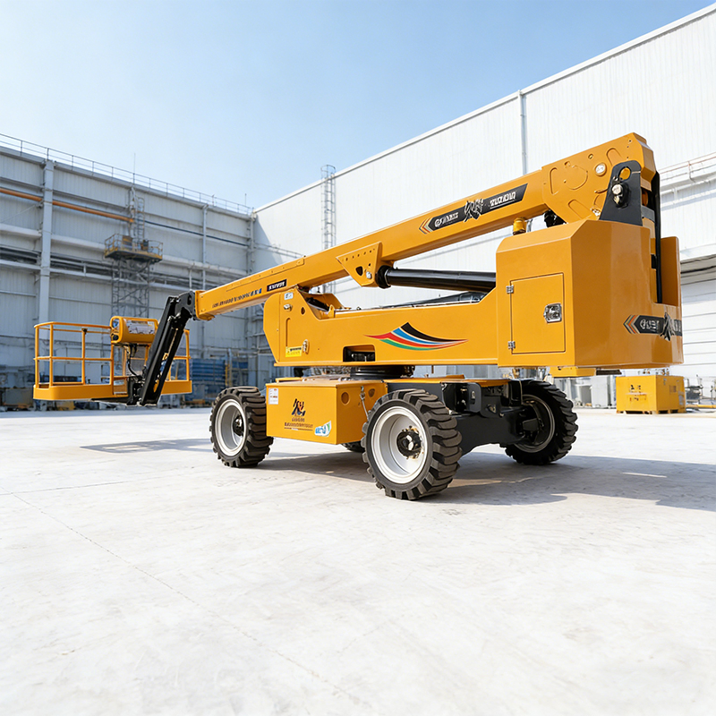 Versatile 12m Self-Propelled Aerial Platform for Warehouse Maintenance