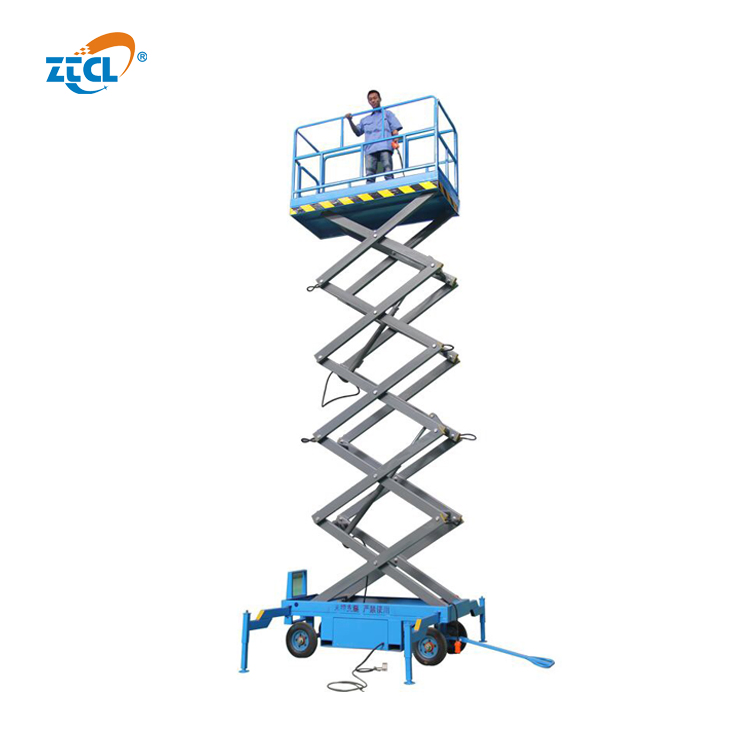 Ztcl CE Mobile Steel Hydraulic Lift Electric Aerial Scissor Type 6m 8m 10m 12m Portable Elevator Scissor Platform for Outdoor