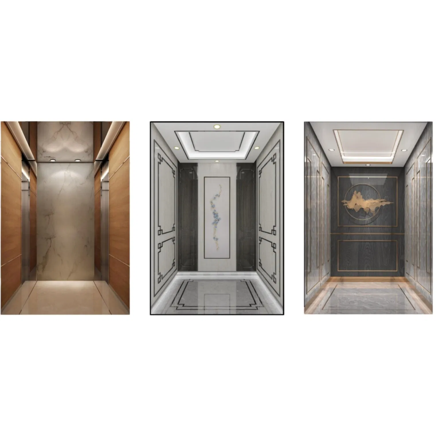 Gearless Residential Villa Panoramic Sightseeing Observation Freight Car Goods Service Cargo Home Lift Passenger Elevator