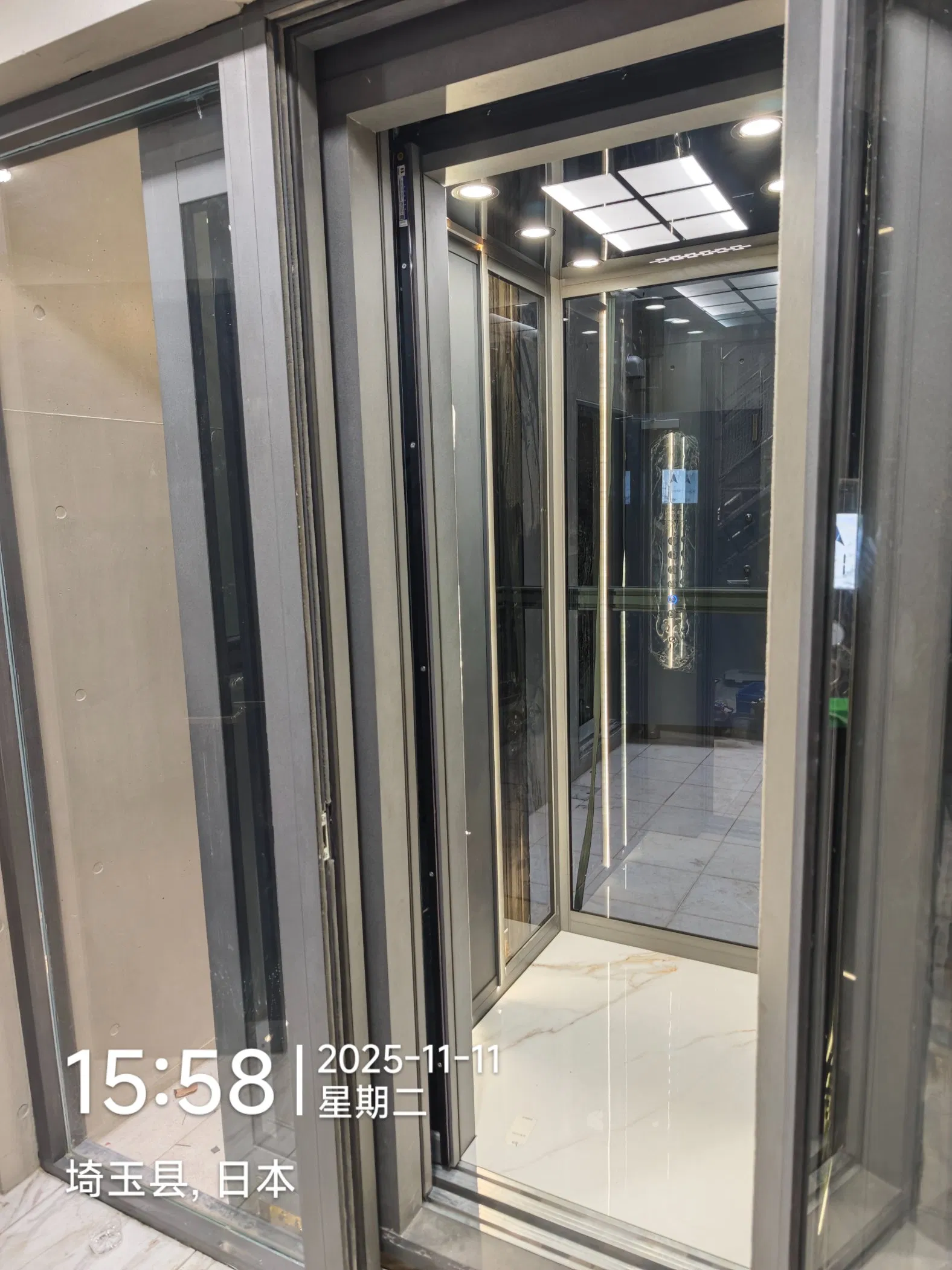 Vvvf Villa Home Panoramic Freight Cargo Escalator Travelator Car Auto Goods Service Observation Residential Sightseeing Glass Passenger Elevator Lift