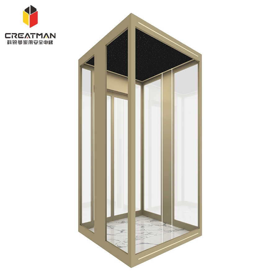 Machine-Room-Less (MRL) Design Small Shaft Adaptation Home Villa Elevator Lift