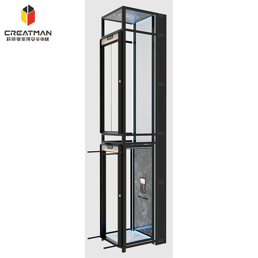 Long-Service-Life Low-Vibration Space-Saving Small Footprint Home Villa Elevator Lift