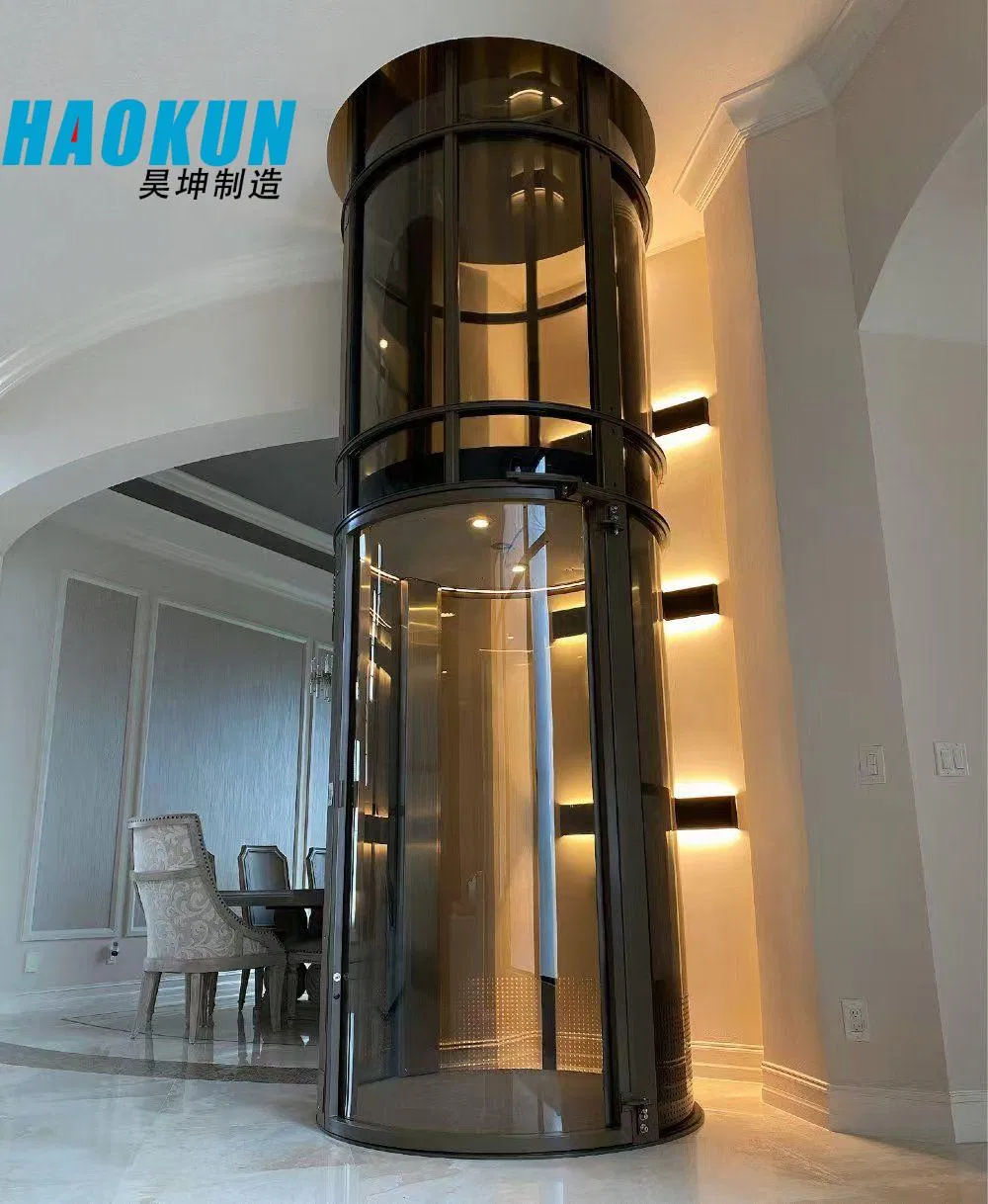 Hotel Traction Circular Construction Lifting Equipment Panoramic Automobile Stretcher Moving Sidewalk Industrial Elevator