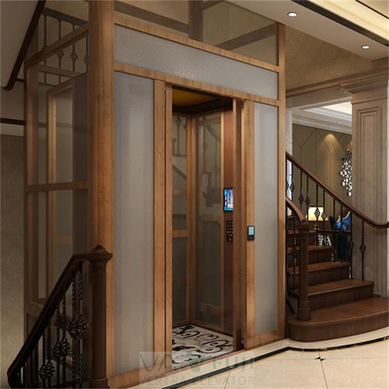 V FUJI Noiseless Traction Elevator Residential House Lift Electric Luxury Villas Elevator