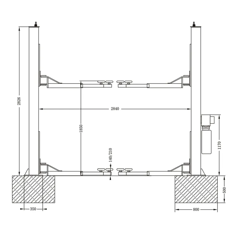Hydraulic Car Lift Structure