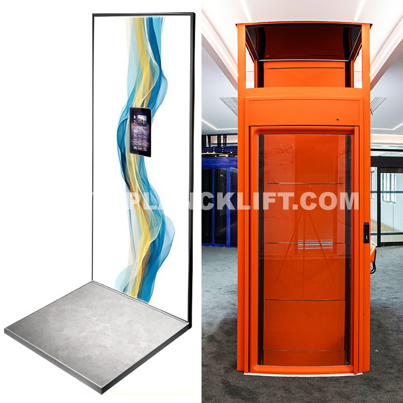 Low Price Planck Elevator OEM, Mini Small Shaftless Home Elevator Traction Panoramic Elevator for Simple Villa Home Built Domestic Residential Use