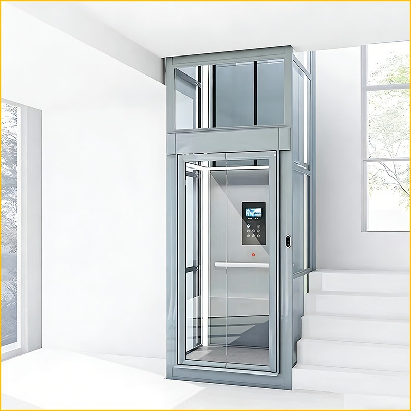 Machine-Room-Less (MRL) Home Traction Elevator, Space-Saving Design