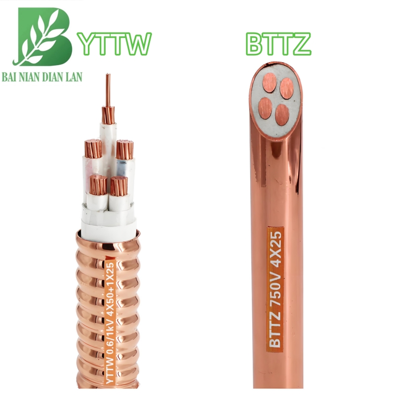 Flexible Fireproof Power Cable with Mineral Insulation Technology Customized Bttq Bttz