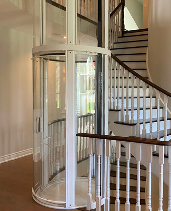 Circular 2-3 Floors Elevator for Home High-End Circular Glass Panoramic Elevator Traction