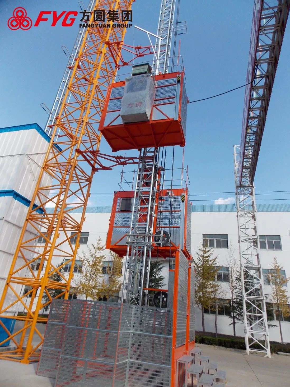 Advanced Construction Materials Elevator Double Cage 2000kg