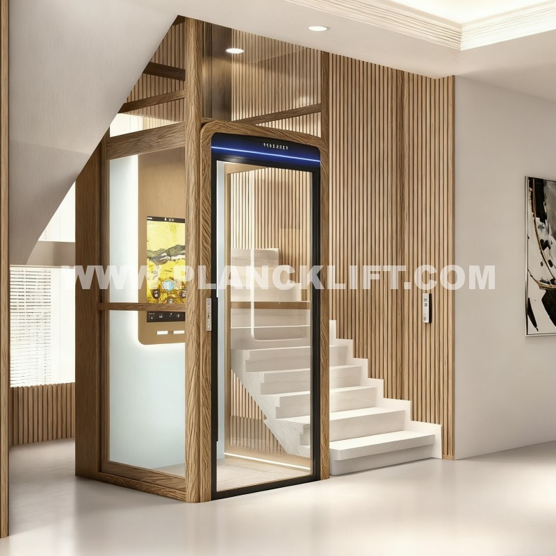 Low Price Planck Elevator OEM, Mini Small Shaftless Home Elevator Traction Panoramic Elevator for Simple Villa Home Built Domestic Residential Use