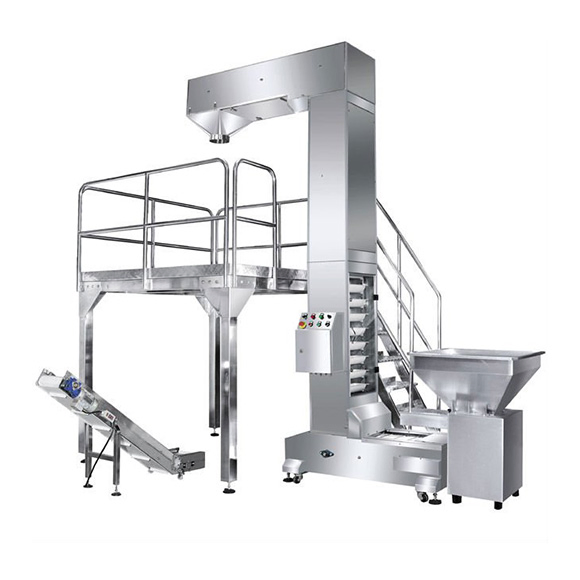 4L Full Auto Plastic High-Speed Bucket Elevator Food Processing Plants Stainless Steel Construction Lifting Elevator