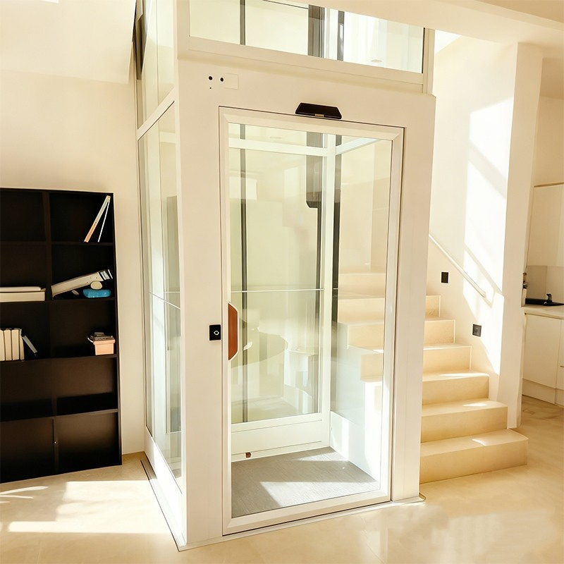 Machine-Room-Less (MRL) Home Traction Elevator, Space-Saving Design
