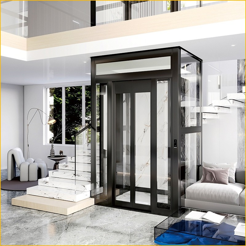 Machine-Room-Less (MRL) Home Traction Elevator, Space-Saving Design