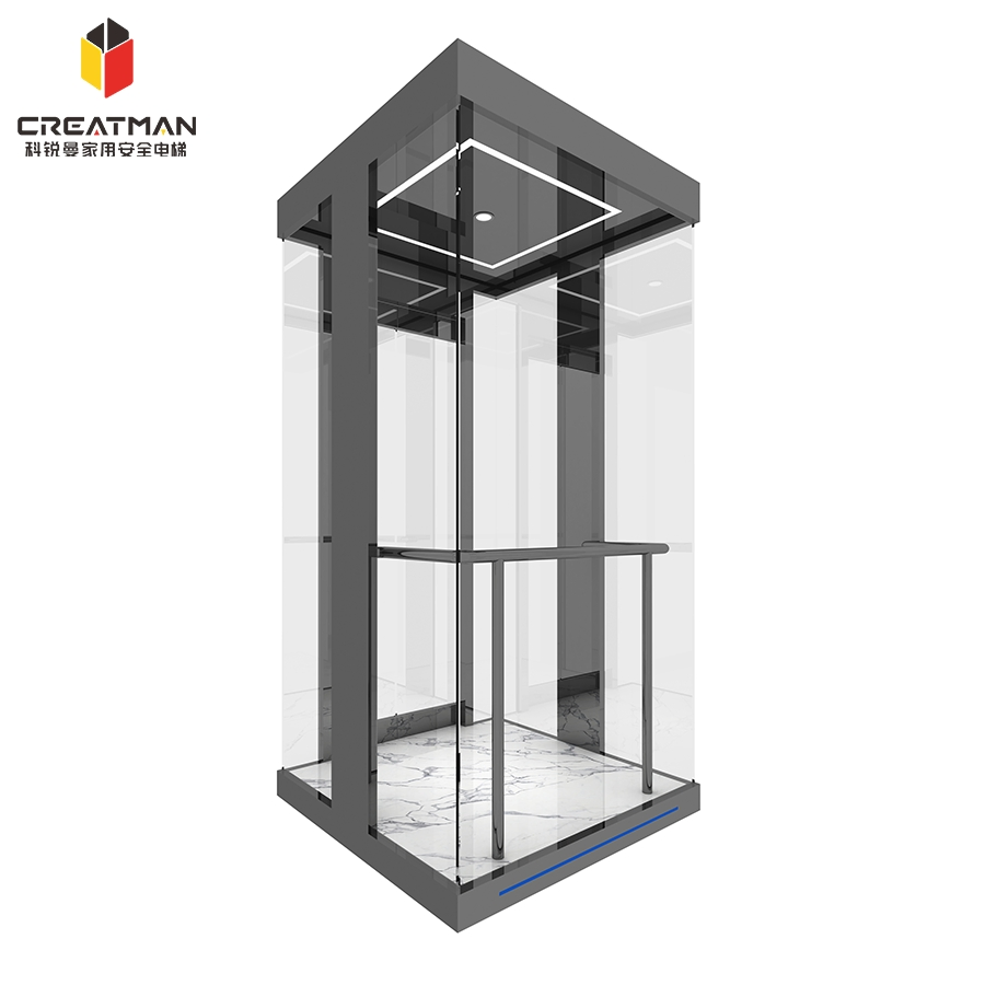 Machine-Room-Less (MRL) Design Small Shaft Adaptation Home Villa Elevator Lift