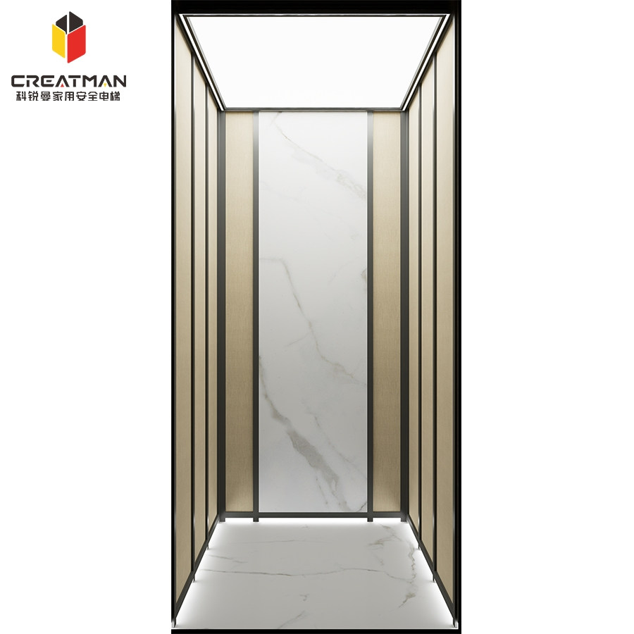 Machine-Room-Less (MRL) Design Small Shaft Adaptation Home Villa Elevator Lift