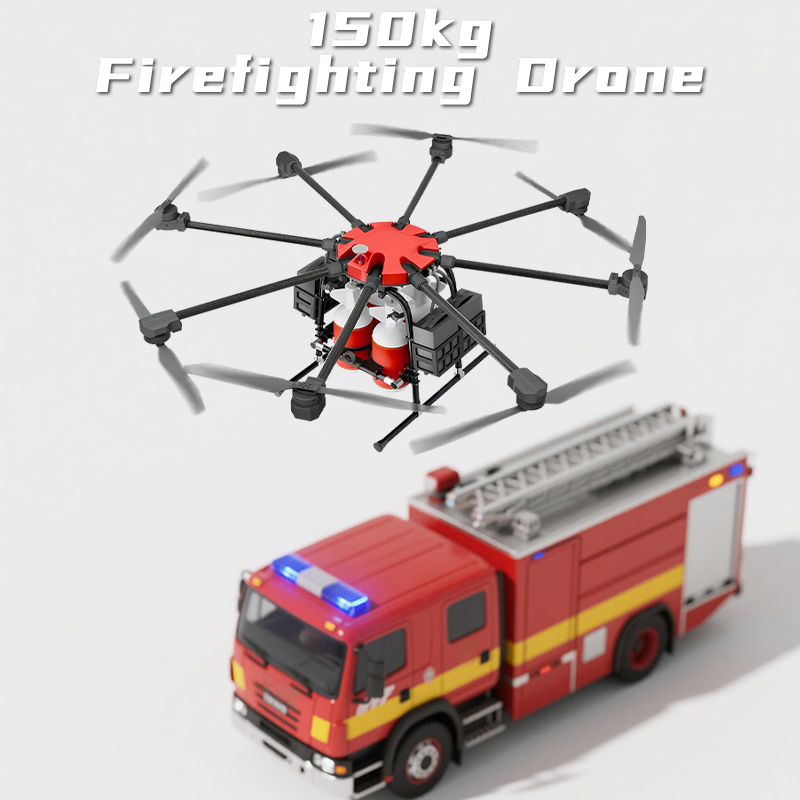 150kg Fire Fighting Drones Bomberos Aerial Wild Forest Urban Building Factory Firefighting Long Range Uav Heavy Lift Industrial Drone Price for Fire Fight
