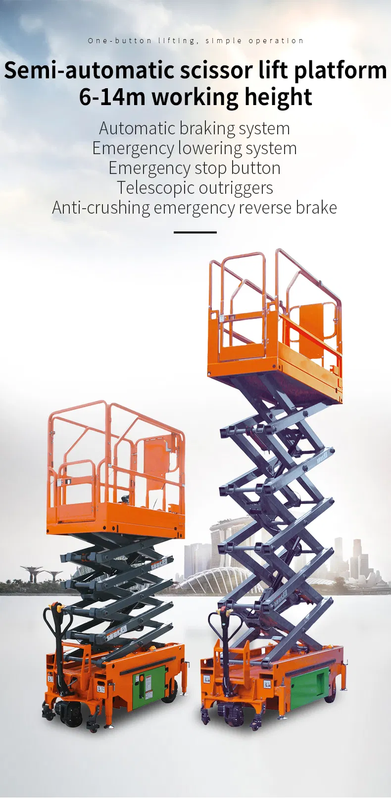 Hydraulic Portable Scissor Lift Elevator