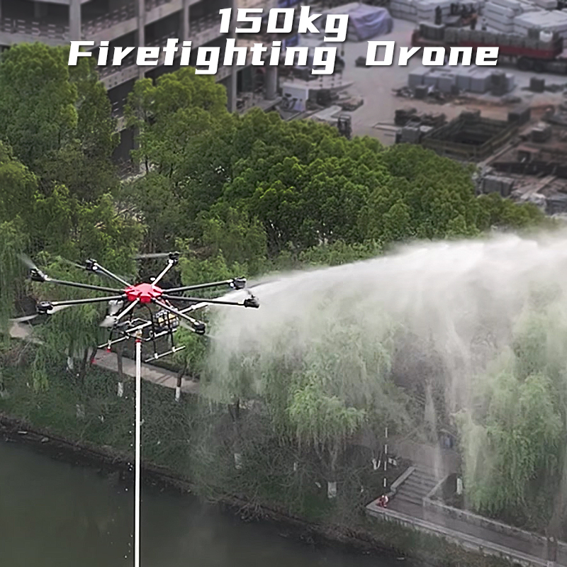 Heavy Lifting 150kg Chine Aerial Rescue Uav Forest Bushfire Industrial Extinguisher Incendios Bomberos Firefighting Drone for Emergency Fire Susspension