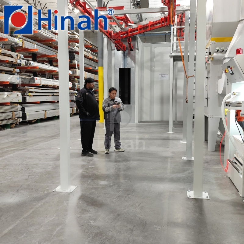 Doors and Windows Alumimun Profiles Powder Coating System Equipment with Double Chain