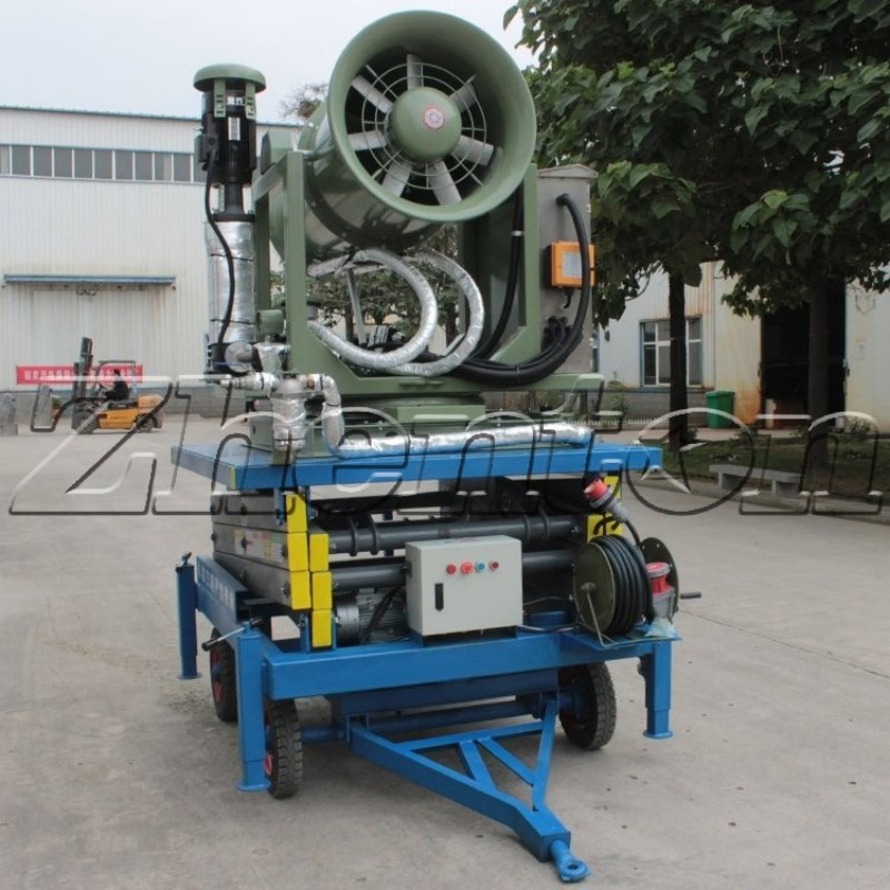 Smart Sensor Liftable Fog Cannon for Tunnel Maintenance &amp; Road Construction Machine