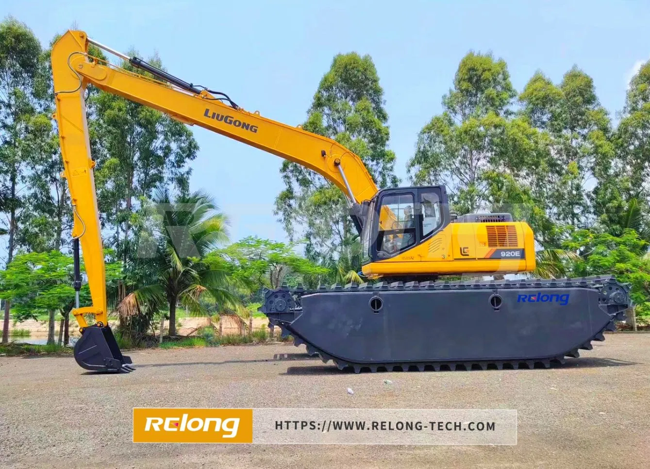 Digging Equipment with Floating Pontoon 20 Ton Swamp Amphibious Excavator