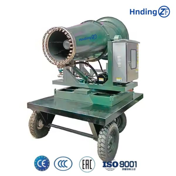 Fog Spray Cannon for Dust Control in Roadworks, Mines, and Industrial Applications