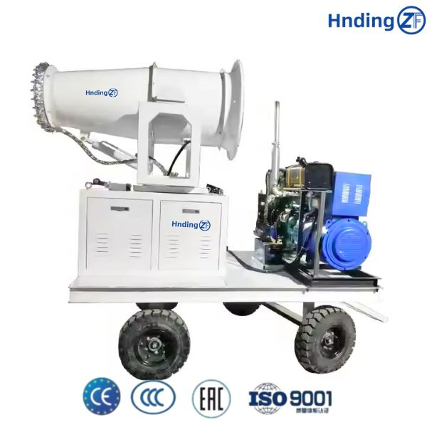 Fog Spray Cannon for Dust Control in Roadworks, Mines, and Industrial Applications