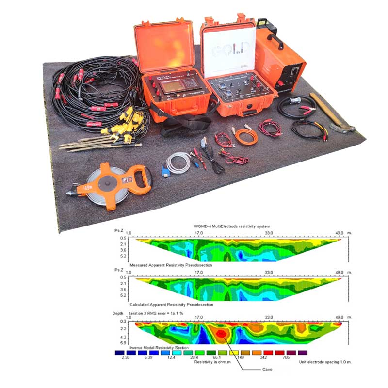 Wgmd Multi-Electrode Electrical Resistivity Tomography Instrument Geophysical Resistivity IP Survey Equipment