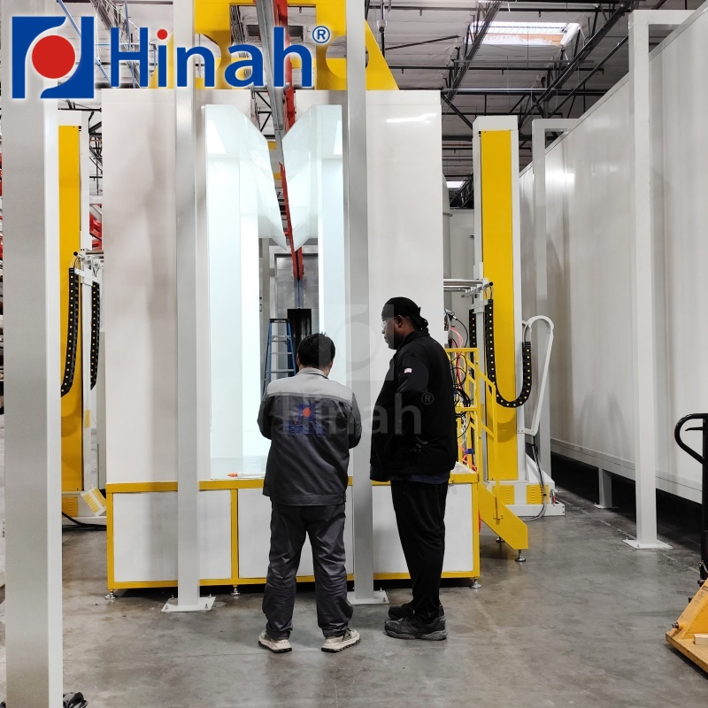 Doors and Windows Alumimun Profiles Powder Coating System Equipment with Double Chain