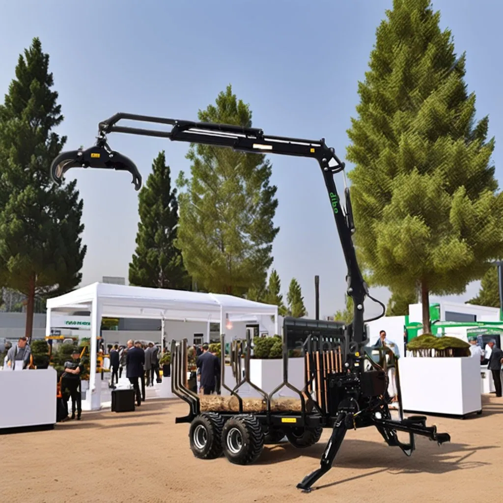 Forest Equipment CE Proved All Terrain Vehicles Agricultural Equipment Forest Machinery Boom 360 Rotary Valve Farm 4 Wheel Drive Quad Towable Log Loader