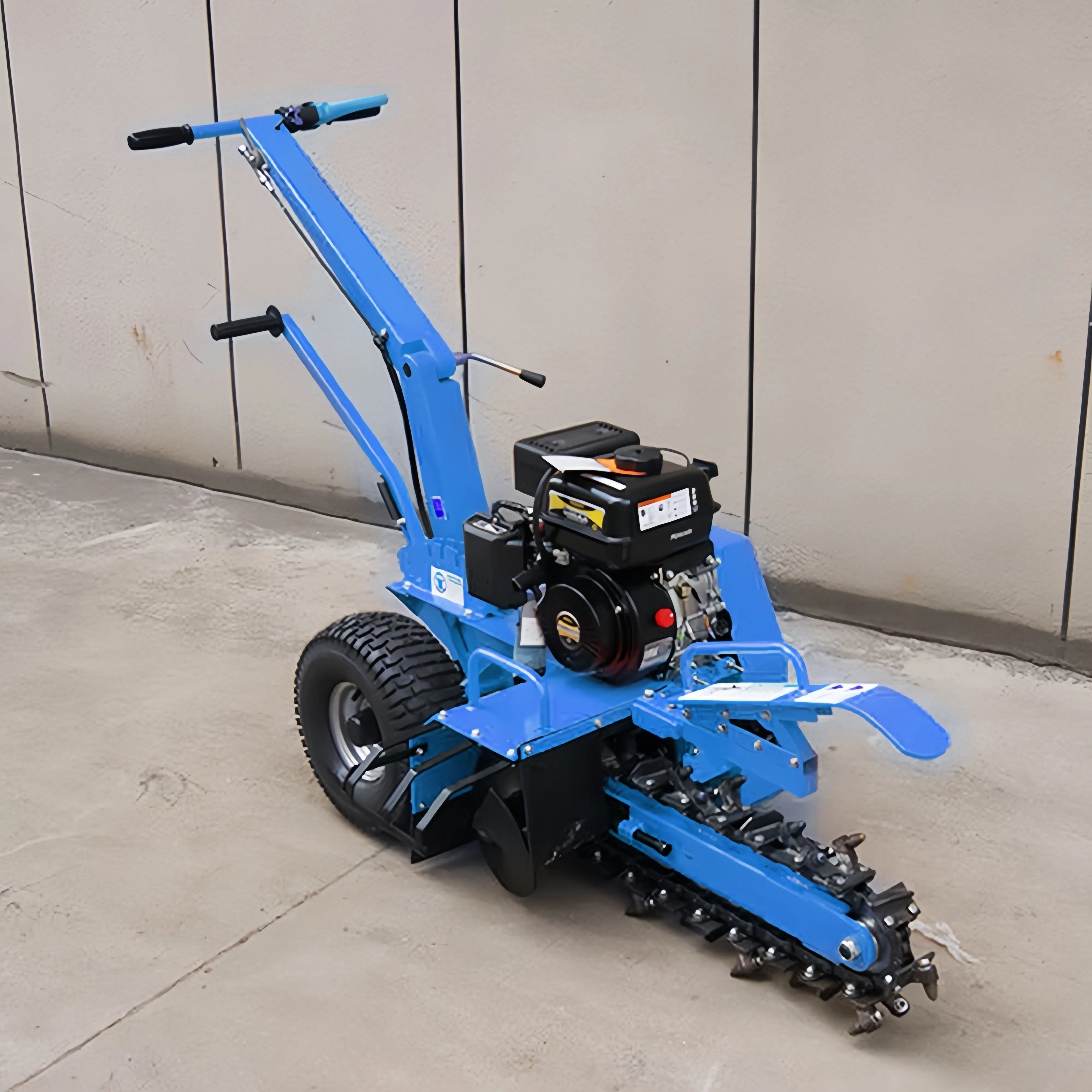 Powerful 7HP Gasoline Engine Trencher Efficient Compact Mini Construction Equipment