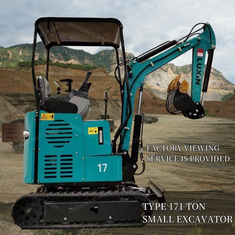 Small Excavator Earth Moving Machinery 1ton 0.8ton Digger Excavator Mini Crawler Excavator Machine with Bucket